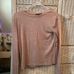 Forever21 light pink long sleeve top - S
